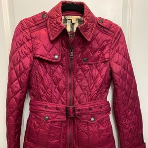 Burberry Brit Quilted Belted Jacket
